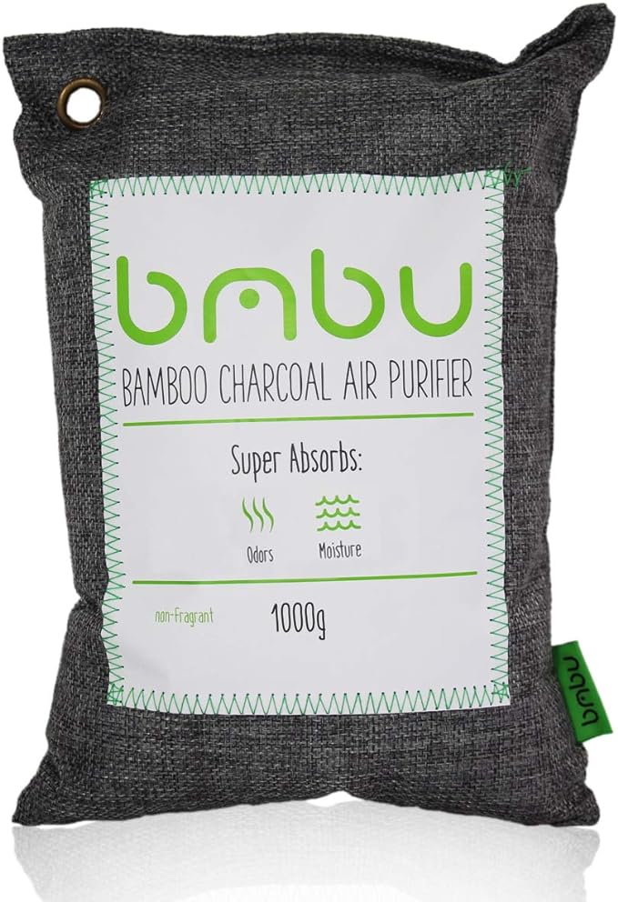 1000g Large Bamboo Charcoal Air Purifier Bag - Car Deodorizer Freshener - Remove Odor and Control Moisture in Your RV, Camper, SUV, Truck, Closet, Mobile Home, Storage - Non fragrant 1kg by bmbu