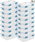Sterilite 16-Pack Gasket Box, Weather-Resistant Storage Bins with Latching Lids, 37 Quart - Heavy-Duty Organizing Containers for Closet, Bathroom, and Office by Sterilite