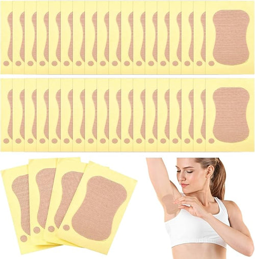 100-Pack Sweat Absorbent Pads, Cotton Armpit and Foot Moisture Absorbers, Disposable Stickers for Sports and Daily Wear, 3 X 4.7 in by Unknown
