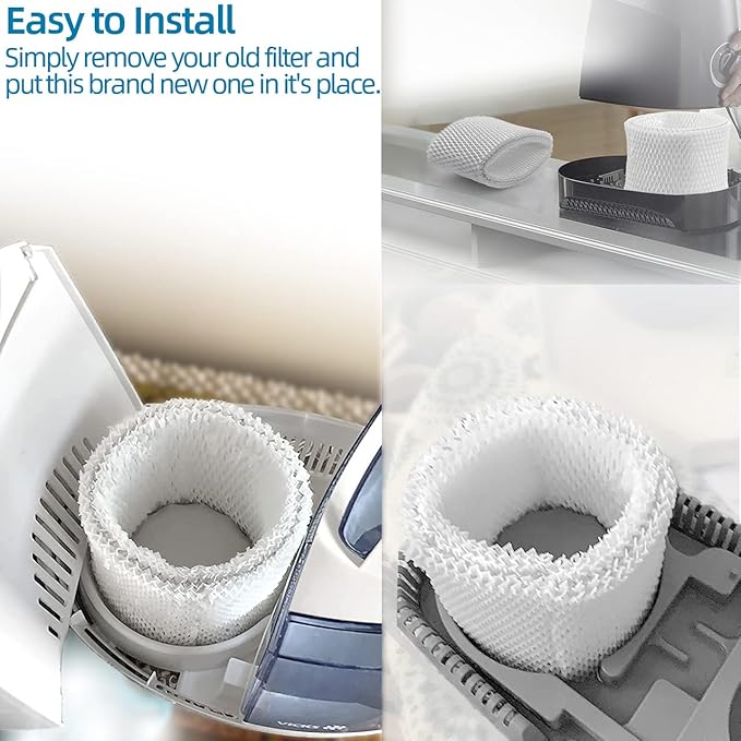 WF2 Humidifier Filter for Kaz Vicks - V3100 V3500 V3700 V3800 V3900 3020 Series, Protec PWF2 VEV400 Cool Mist Vaporizer Humidifiers (Pack of 4) White - Image 5