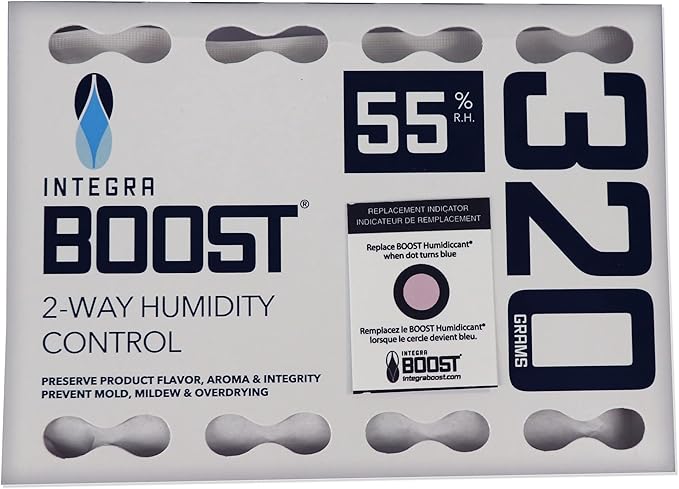 Integra Boost 55% RH, 2 Way Humidity Control Packs – 320g Size for Storing 80oz – Pack of 1 | Moisture Absorbers for Large Containers – Humidifier Packets for Pantry Goods, Herbs, Spices by IntegraSpecialtyProducts