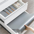 Drawer and Shelf Liner, Non-Slip Kitchen Cabinet Liners Non-Adhesive Thick Strong Grip Waterproof Washable Mats Protect Dresser Shelves Cupboard Bathroom Cabinets, Pure Gray, 24 in X 30 FT by ALIUNI