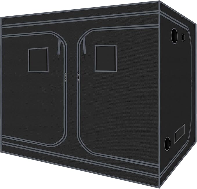 Grow Tent, 120"x60"x78" Hydroponic Mylar Grow Tent Reflective Garden Growing Dark Room with Observation Window, Removable Floor Tray for Indoor Plant Growing 10x5 by Zazzy