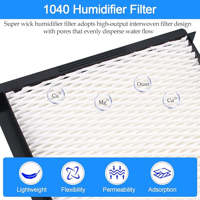 1040 Humidifier Filter For Aircare Essick Air Filter B23 DP3 B40 B40-C 3D6-100 5D6-700 7D6-100 B23-710 B23-810 D46-720 CM330 500 700 3000 Super Wick Humidifier Filter-2Pack - Image 4