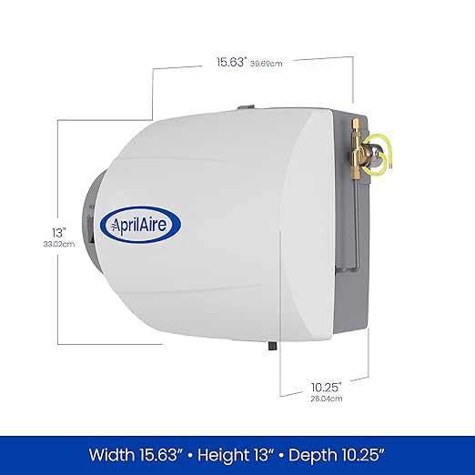 AprilAire 500M 12-gal. Whole-House Small Bypass Evaporative Humidifier with Manual Control for up to 3,600 sq. ft. + AprilAire Model 5843 Humidifier Installation Kit - Image 9