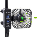 4" Smart Grow Tent Fan with Auto Climate Control - 4-Speed Oscillating Circulation Fan with LCD Display for Hydroponics, Greenhouse, Reptile Enclosure - Precise Temp & Humidity Monitoring by Unknown