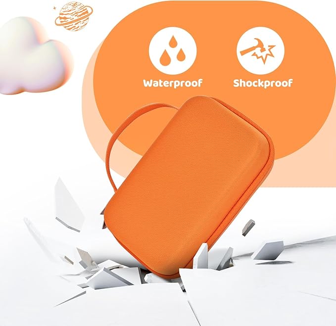 Case Compatible with 3Doodler Start+ Essentials for 3D Pen Set for Kids, Carrying Holder Fit for Printing Pens, Storage Organizer for Printing Filament Refill, Micro-USB Charger (3D-04A-Orange) - Image 5