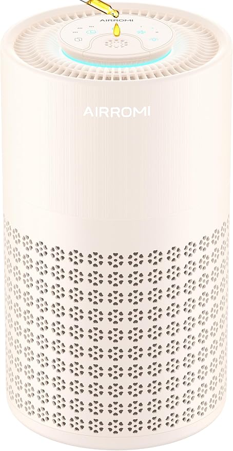 AIRROMI Air Purifier for Bedroom with A2001 Creamy Beige by AIRROMI