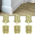 uxcell Self Adhesive Baseboard Corner Blocks, 2.2 Inch Wall Edge Corner Protector 3 Inside + 3 Outside Corners-Connector for Wall Floor Furniture Edge(Champagne) by uxcell