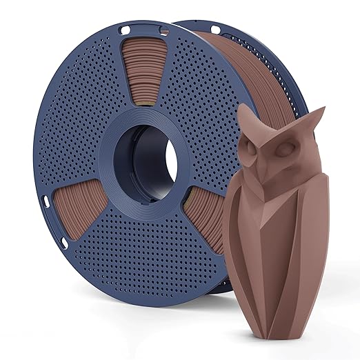 Real Wood Fiber PLA Filament 1.75mm, Natural Matte Texture, Reduced Clogging, Easy to Print, 1kg(2.2lbs) SUNLU 3D Printer Filament, Cherry Wood by YOOPAI