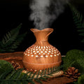 Portable Mini Humidifier, 300ml Wood Grain Vase Small Humidifiers, Quiet Cool Mist Plant Humidification for Bedroom Car, USB Personal Desktop Diffuser for Office by Cerrota