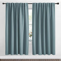 NICETOWN Living Room Blackout Draperies Curtains - (Greyish Blue Color) W70 x L72, 2 Panels, Home Decoration Window Blackout Drape Panels for Patio Door by NICETOWN
