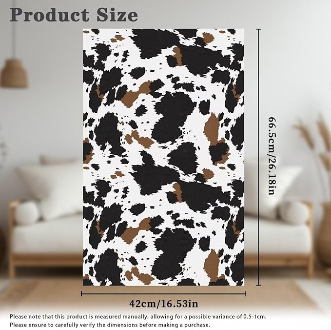 Cow Pattern Chair Headrest Covers Non-Slip Chair Slipcover with Pins Pet Scratch Resistant Removable Washable Furniture Protector for Living Room - Image 6