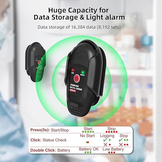 BSIDE BTH81 Digital Thermometer Hygrometer USB Temperature Humidity Data Logger Recorder Storage with LCD Display - Image 3