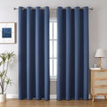 ChrisDowa Grommet Blackout Curtains for Bedroom and Living Room - 2 Panels Set Thermal Insulated Room Darkening Curtains (Stone Blue, 52W x 72L) by ChrisDowa
