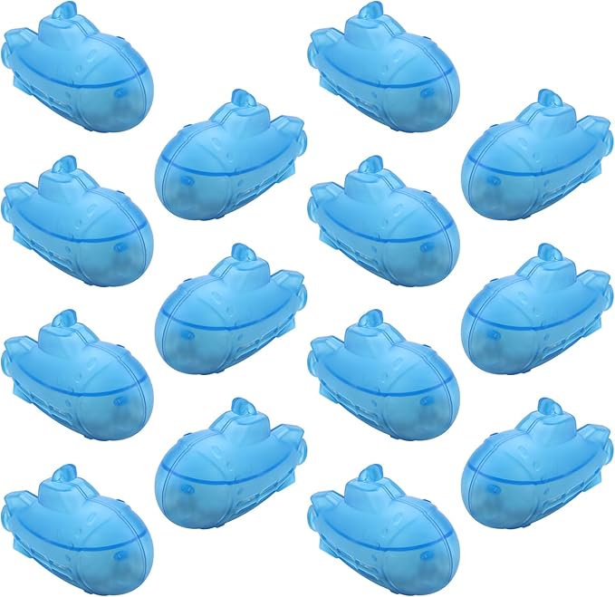 puxyblue   14-Pack Humidifier Tank Cleaner Blue Small Submarine Fit for Most Humidifiers and Fish Tanks, Purifies Water, Prevents Hard Water Build Up, Eliminates White Dust by puxyblue