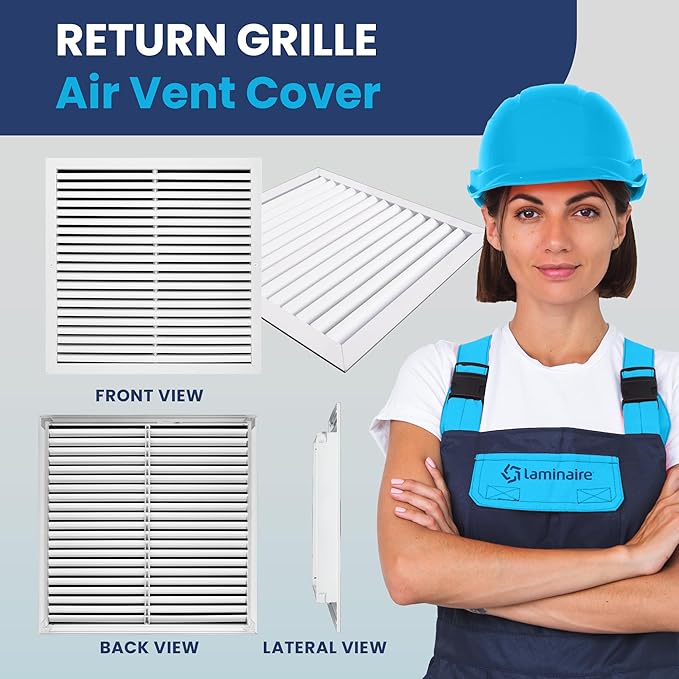 24x24 Inch (Duct Opening) Air Return Vent Cover Decorative – Premium Aluminum AC Vent Cover for Ceiling & Wall, Rustproof Grille, Ideal for Home HVAC Grille, Durable & Easy to Install by ACLAMINAIRE - Image 2