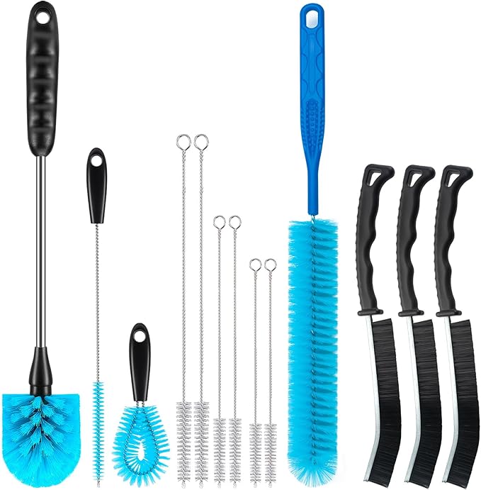 Bottle Brush Cleaning Set - Multi Cup Brush, Water Bottle Cleaner, Crevice Cleaning Brush Pipe & Tube Brushes for Tight Spaces, Grout Brush Cleaner Brush Long Straw Cleaner Brush for Stanley Mug by Unknown