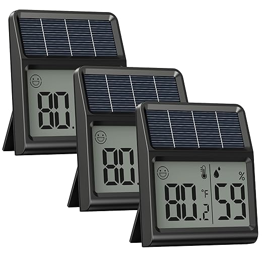 Digital Indoor Thermometer & Hygrometer, Light Powered (No Rechargeable Batteries Runs Only on Real-time Light Exposure) Solar Indoor Temperature and Humidity Monitor, Humidity Gauge by BaldrInc