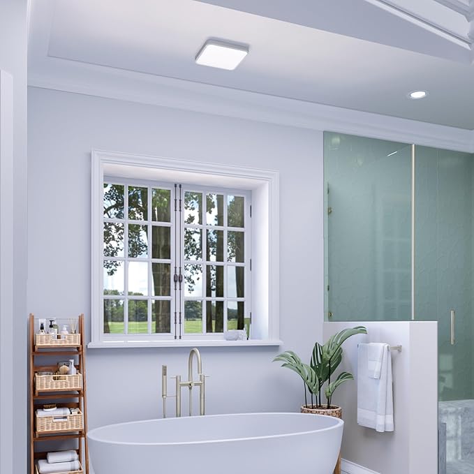 Homewerks 7148-01-AX Smart Bathroom Fan with Alexa Voice Assistant Color Changing LED Light and Bluetooth Speakers 110 CFM 1.5 Sones - Image 8