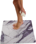 Enkosi Loofah Non-Slip Shower Mat - Shower Floors, Bathtub, Bathrooms, Wet Areas - Cushioned Bath Mat with Drain Holes - Quick Dry PVC, Secure Safety Pad Without Suction Cups (32x24 Marble Grey Blue) by ENKOSI