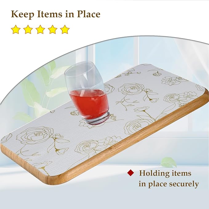 Moriah Shelf Liner Non Adhesive, Kitchen Drawer Liner Non Slip Waterproof Thickened Cabinet Protector for Bathroom Dresser Shelves Pantry(Rose,24'' x 30') - Image 2