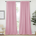 NICETOWN Bedroom Blackout Curtain Panels - (Rouge Pink Color) 52 x 108 Inch, 2 PCs, Insulating Energy Saving Solid Rod Pocket Blackout Drapes for Hall, Villa by NICETOWN
