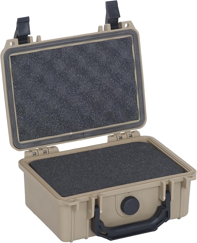 MEIJIA IP67 waterproof hard compact case,Customizable Fit Foam,8.12”x6.56”x 3.56”,Fit Use of Drones, Cameras,Equipments,lens (Desert Tan) - Image 2
