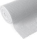 Shelf and Drawer Liner for Kitchen Cabinets Non-Adhesive, Non Slip Durable Strong Clean Long Size 12 Inches X 20 Feet, Shelves, Cabinets, Storage, Kitchen and Desks, Silver Gray by Iwtmm