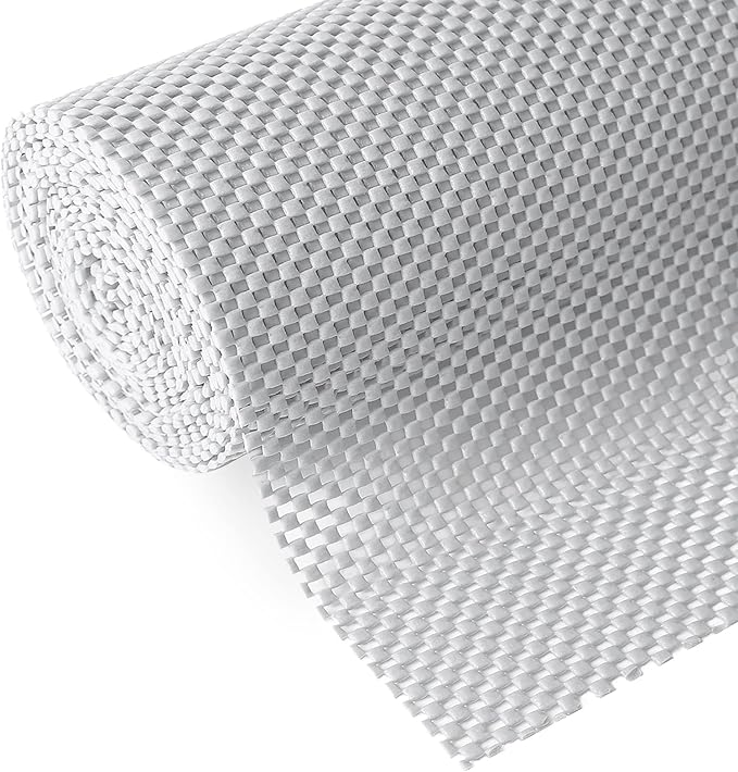 Shelf and Drawer Liner for Kitchen Cabinets Non-Adhesive, Non Slip Durable Strong Clean Long Size 12 Inches X 20 Feet, Shelves, Cabinets, Storage, Kitchen and Desks, Silver Gray by Iwtmm