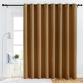 NICETOWN Lower Noise Room Divider Curtain Screen Partitions, Gold Brown, 1 Panel, 84" Tall x 120" Wide, Blackout Sound Reducing Divider Room Drape for Doorway/Glass Window/Sliding Door/Patio by NICETOWN