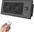 Quiet Register Booster Fan Fits 4" x 12" Register Holes, 10-Speed Smart Heating Cooling AC Vent Fan with Remote Control and Thermostat Control - Black by BIOWIND