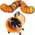 8-Inch High-Velocity Portable Utility Blower Fan, Industrial Exhaust Fan with 33ft Flexible Duct Hose, 3150 RPM Low-Noise Ventilator for Basements, Workshops, Warehouses, and Confined Spaces by Unknown