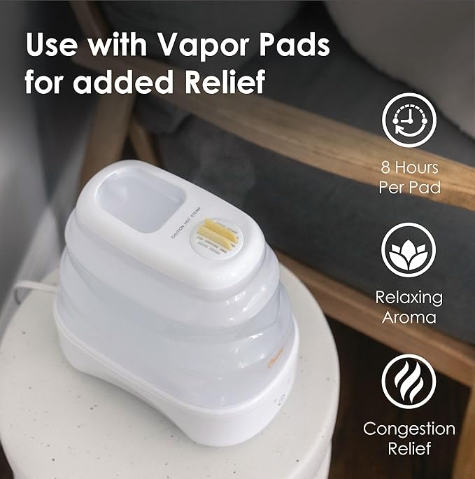 1 Gal. Warm Mist Collapsible Humidifier, White, Top Fill, for Medium Rooms Up to 500 sq. ft. - Image 6