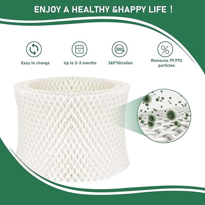 Carmerny MDH-0103JB Humidifier Wicking Filter Replacement Compatible with Mainstays MDH-0103JB Humidifier Wick Filters, 3 Pack - Image 3