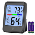 Digital Thermometer Hygrometer, Indoor Wall Thermometer, Indoor Humidity Temperature Monitor with Max&Min Records Backlit for 10S for Greenhouse, Home and Office Measuring Devices by KJMOPRO