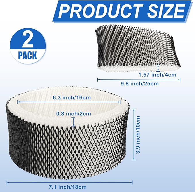 Podoy HWF62 Humidifier Filter Compatible with Holmes Sunbeam Humidifier Filter A, Replace HWF62 HWF62CS HWF62D SCM1100 SCM1701 SCM1702 SCM1762 SF212 HM1300 HM1761 (2 Pack) - Image 4