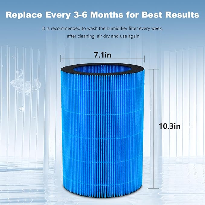 Harbery Washable Humidifier Filter (2-Pack) - Compatible with Lamon MistZero, MistZero B, MistZero S Evaporative Humidifiers, Polymer Fiber Replacement Filter - Image 5