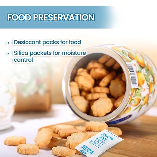 Silica Gel Packets, Moisture Absorbers Desiccant Packs for Storage, Clothes, Shoes, Electronics, 3D Printer Filament, Jewelry (50, 20% Orange Silica Gel + 80% White Silica Gel Blend, 5g) - Image 7