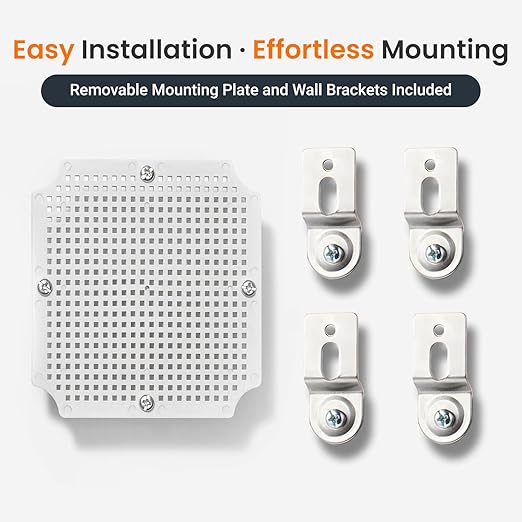 QILIPSU Waterproof Junction Box IP67 Outdoor Plastic Electrical Project Enclosure Weatherproof with Mounting Plate, Wall Brackets, Hinged Clear Cover 5.9"x5.9"x3.5" CC - Image 8
