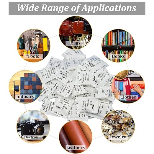 Silica Gel Packets, 50PCS 5 Gram Premium Transparent Desiccant Packs for Storage, Moisture Absorbers for Control Absorbing, Desiccant Dehumidifiers Bags for Electronics, Clothes Shoes, Jewelry, Spices - Image 7