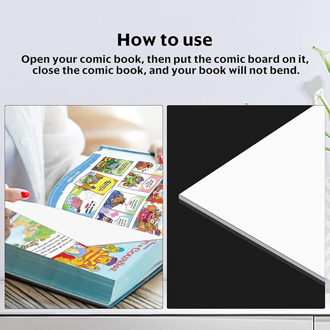 100 Comic Book Boards, Current Size Comic Book Boards, Acid-Free Backing Board,Thick and Durable Books Board for Regular Comics Archival (White) - Image 5