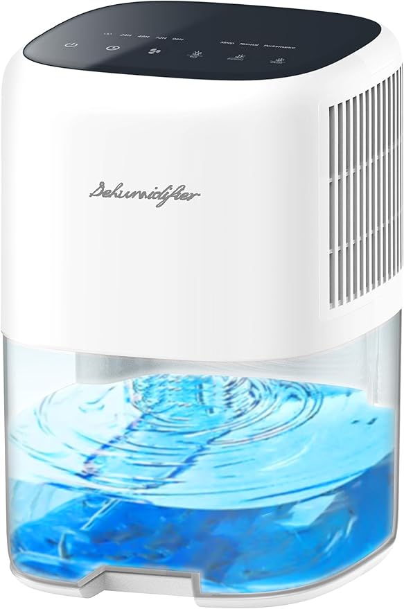 Small Dehumidifier for Home 44OZ Quiet with Auto Off & Defrost 5 Timers 3 modes 10 Color Lights 3 Brightness 260 Sq.ft Portable Dehumidifiers for Basement Bedroom Bathroom RV Closet by Unknown