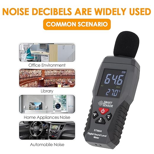 Digital Sound Level Meter Decibel Meter 30-130dBA Noise Measurement Device for Accurate Noise Monitoring in Home Office Industrial Environments - Image 3