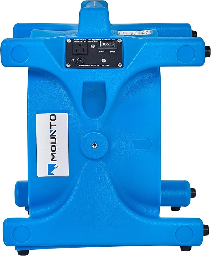MOUNTO AM20DF 1/5 HP 1800 CFM Axial Air Mover Blower Fan - Powerful Down Draft Fan for Drying, Cooling, and Ventilation - Image 2