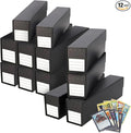 BCW QuickFold Card Boxes for Sleeved Cards - 12 Pack | Not for Toploaders | Magnetic Closure Card Storage Box | Holds 500 to 1200 Cards Each | Fits Trading Card Dividers | Easy to Assemble by BCW