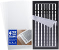 4 Pack PET Vent Covers with Nano Adhesive, 8" X 15.5" for Floor, Wall, Ceiling Vents and Air Registers, for RV, Home, Office AC Vents, Non-Magnetic, Fits on Plastic, Wood, Iron, Aluminum Vent Covers by CreateAColorfulLife