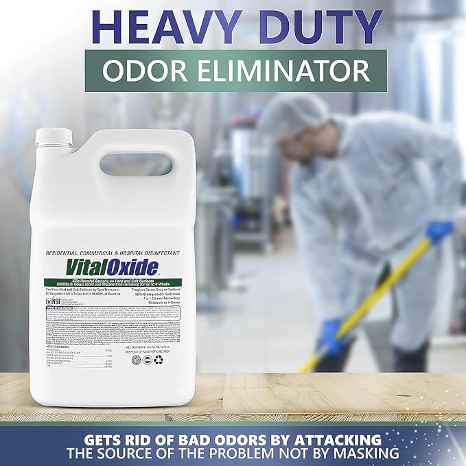 Vital Oxide Disinfectant, Deodorizer, Cleaner, Food-Contact Sanitizer, Virucide – (EPA registration #82972-1) – Kills Mold & Mildew, Eliminates Odors -4 Gallon - Image 6