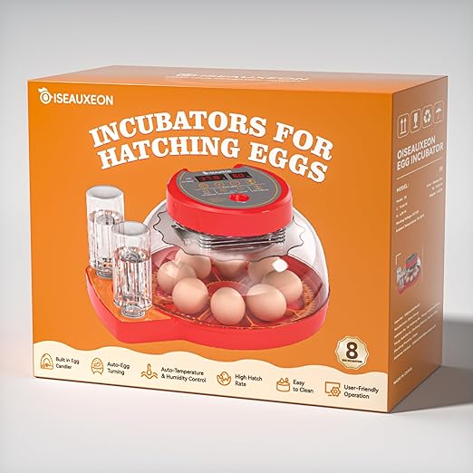 8 Chinken Incubators for Hatching Eggs with Automatic Egg Turning and Humidity Control Automatic Water Refill,Egg Candler Nature Right 360 Incubator Duck Quail Chick Turkey Hatching Incubator - Image 10
