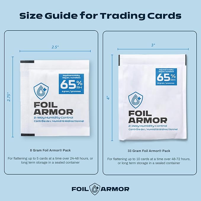 Trading Card Flattening Pack, 33g Size for a Small Stack of Cards, 65% RH 2-Way Humidity Control - Trading Card Protectors (33 grams, pack of 24) - Image 6